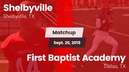 Matchup: Shelbyville High vs. First Baptist Academy 2019