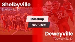 Matchup: Shelbyville High vs. Deweyville  2019