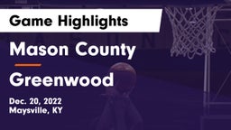 Mason County  vs Greenwood  Game Highlights - Dec. 20, 2022