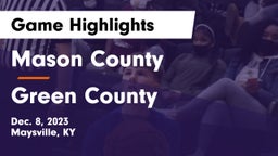 Mason County  vs Green County  Game Highlights - Dec. 8, 2023