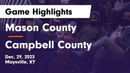 Mason County  vs Campbell County  Game Highlights - Dec. 29, 2023