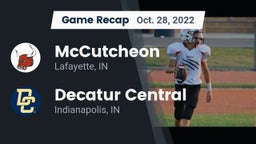 Recap: McCutcheon  vs. Decatur Central  2022