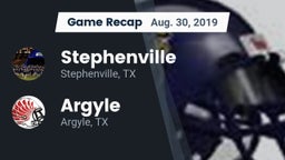 Recap: Stephenville  vs. Argyle  2019