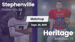 Matchup: Stephenville High vs. Heritage  2019