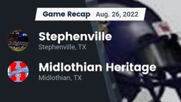 Recap: Stephenville  vs. Midlothian Heritage  2022