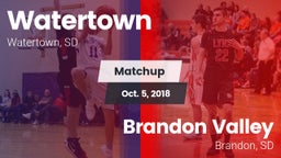 Matchup: Watertown High vs. Brandon Valley  2018