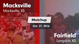 Matchup: Macksville High vs. Fairfield  2016