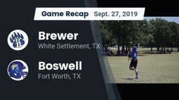 Recap: Brewer  vs. Boswell   2019