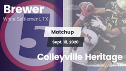 Matchup: Brewer  vs. Colleyville Heritage  2020