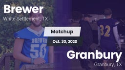 Matchup: Brewer  vs. Granbury  2020