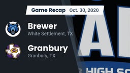 Recap: Brewer  vs. Granbury  2020