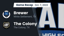 Recap: Brewer  vs. The Colony  2022