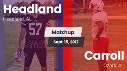 Matchup: Headland  vs. Carroll   2017