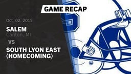 Recap: Salem  vs. South Lyon East (Homecoming) 2015