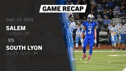 Recap: Salem  vs. South Lyon  2015