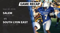 Recap: Salem  vs. South Lyon East  2016