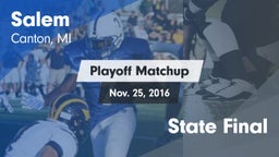 Matchup: Salem  vs. State Final 2016
