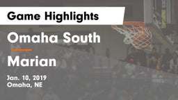 Omaha South  vs Marian  Game Highlights - Jan. 10, 2019