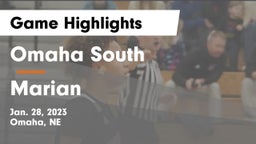 Omaha South  vs Marian  Game Highlights - Jan. 28, 2023