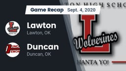 Recap: Lawton   vs. Duncan  2020