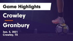 Crowley  vs Granbury  Game Highlights - Jan. 5, 2021