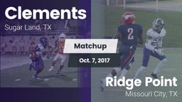 Matchup: Clements  vs. Ridge Point  2017