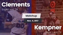 Matchup: Clements  vs. Kempner  2017
