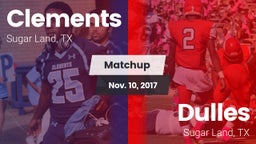 Matchup: Clements  vs. Dulles  2017