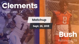 Matchup: Clements  vs. Bush  2018