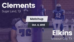 Matchup: Clements  vs. Elkins  2018