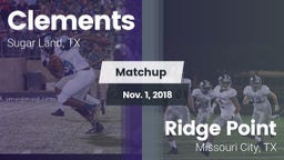 Matchup: Clements  vs. Ridge Point  2018