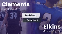 Matchup: Clements  vs. Elkins  2019