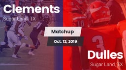 Matchup: Clements  vs. Dulles  2019