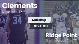 Matchup: Clements  vs. Ridge Point  2019