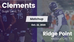 Matchup: Clements  vs. Ridge Point  2020