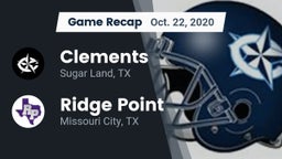 Recap: Clements  vs. Ridge Point  2020