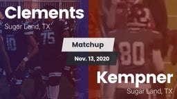 Matchup: Clements  vs. Kempner  2020