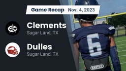 Recap: Clements  vs. Dulles  2023