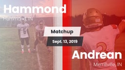 Matchup: Hammond  vs. Andrean  2019
