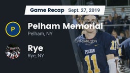 Recap: Pelham Memorial  vs. Rye  2019