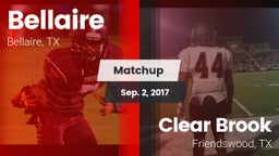 Matchup: Bellaire  vs. Clear Brook  2017