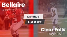 Matchup: Bellaire  vs. Clear Falls  2018