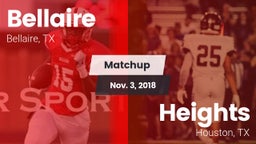 Matchup: Bellaire  vs. Heights  2018