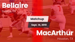 Matchup: Bellaire  vs. MacArthur  2019