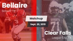 Matchup: Bellaire  vs. Clear Falls  2019