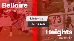Matchup: Bellaire  vs. Heights  2020