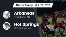 Recap: Arkansas  vs. Hot Springs  2022
