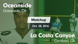 Matchup: Oceanside High vs. La Costa Canyon  2016