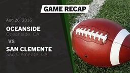 Recap: Oceanside  vs. San Clemente  2016