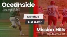 Matchup: Oceanside High vs. Mission Hills  2017